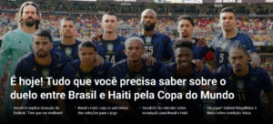Leia mais sobre o artigo È hoje! Tudo que você precisa saber sobre o duelo entre Brasil e Haiti pela Copa do Mundo