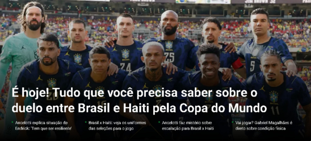 No momento, você está visualizando È hoje! Tudo que você precisa saber sobre o duelo entre Brasil e Haiti pela Copa do Mundo