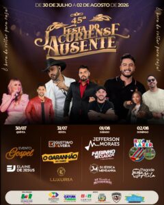 Leia mais sobre o artigo Contagem regressiva: 45ª Festa do Jacuriense Ausente promete reunir tradição, cultura e grandes reencontros em Jacuri-MG